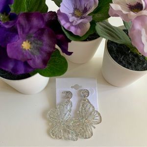 Silver Butterfly Earrings